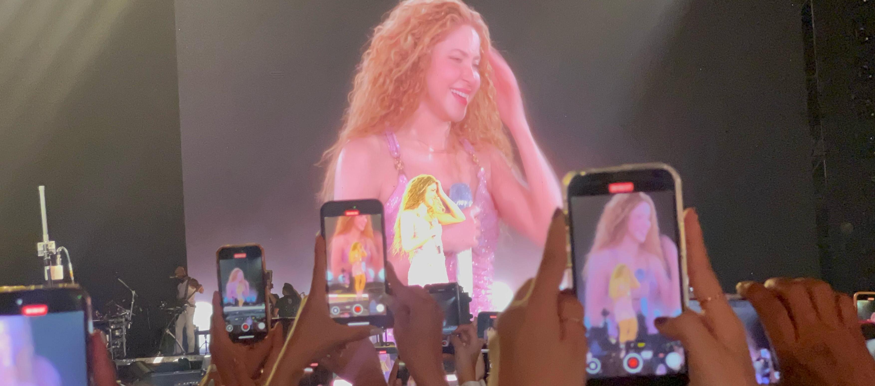 Shakira en su primer concierto en el estadio Metropolitano. 