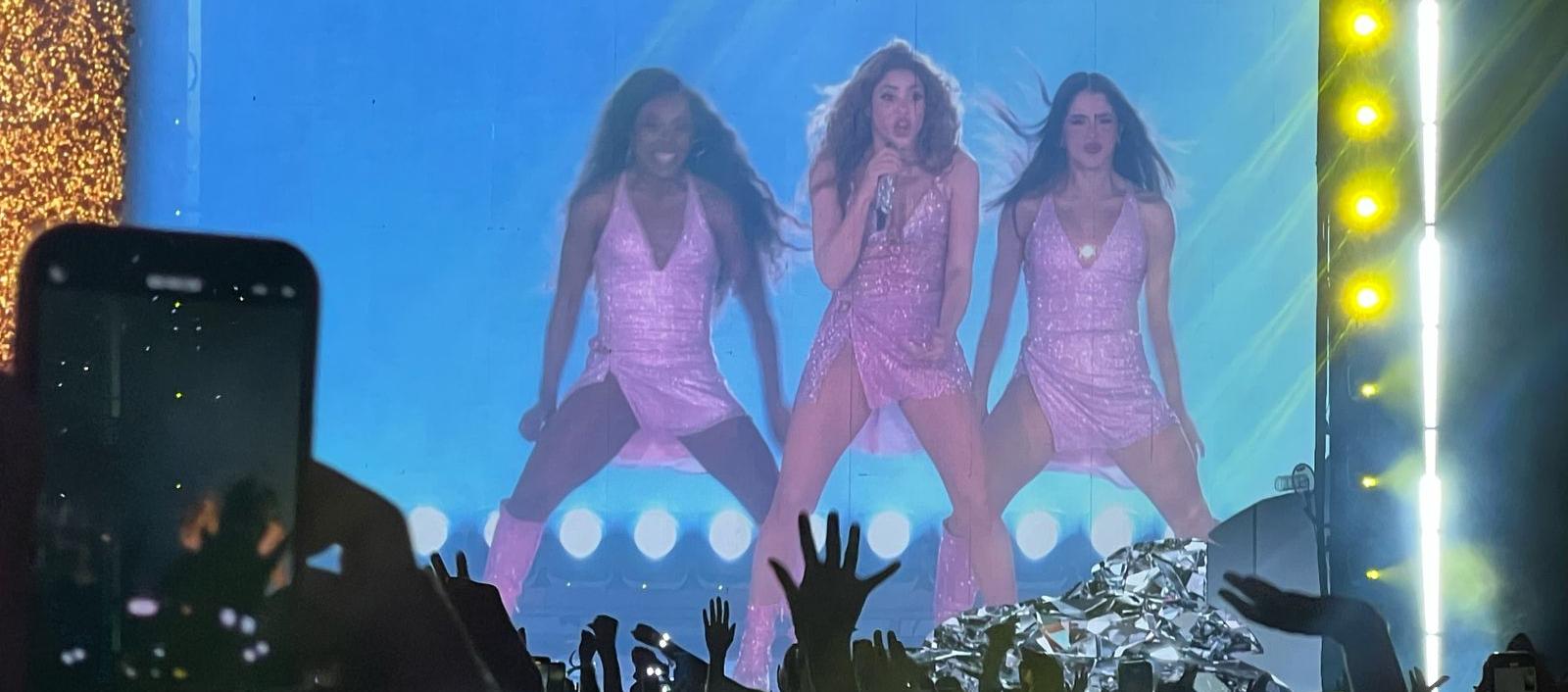 Shakira al iniciar su segundo concierto en el estadio Metropolitano. 