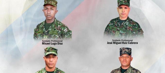 Los soldados secuestrados en las últimas horas por el ELN. 