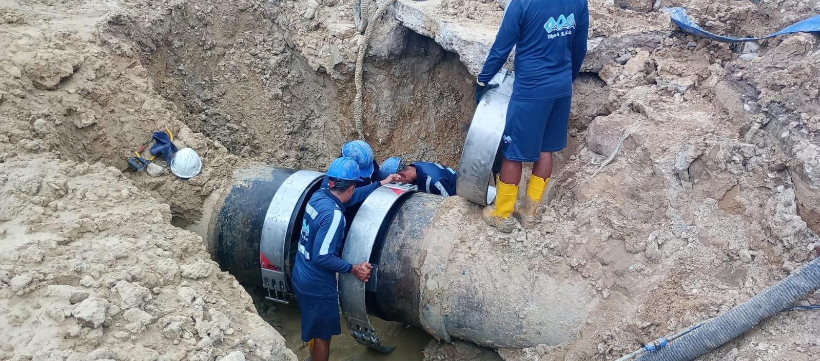 Reparación de tubería. 