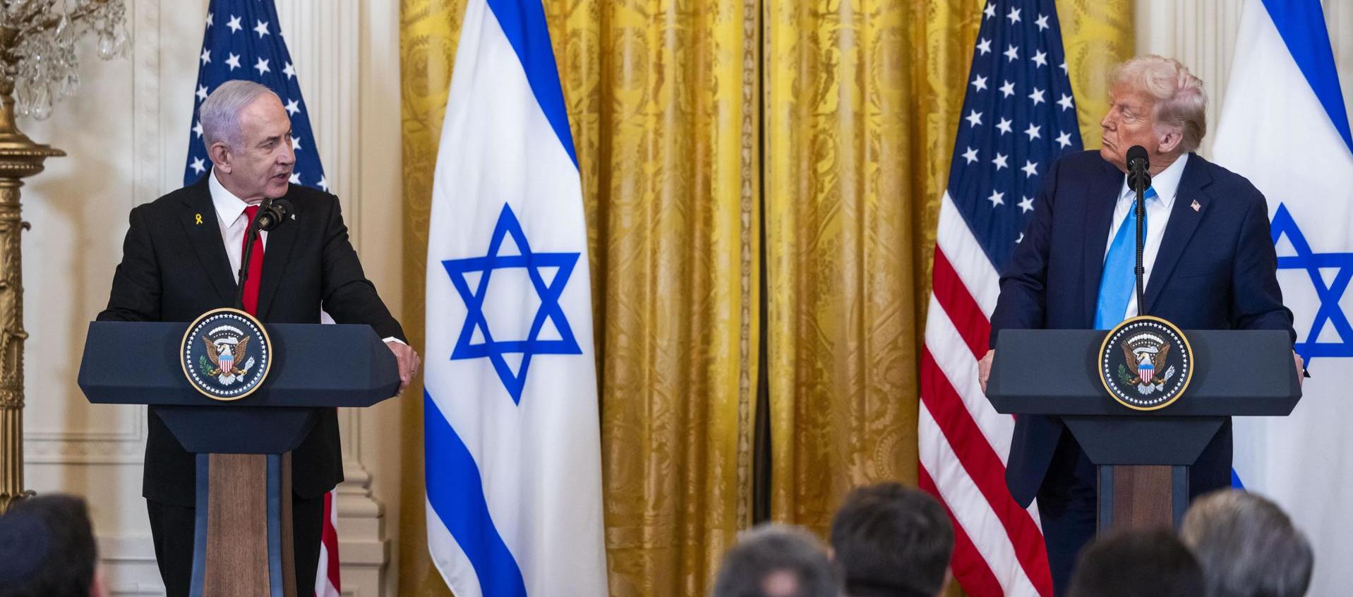 El presidente estadounidense, Donald Trump, y el primer ministro israelí, Benjamin Netanyahu.