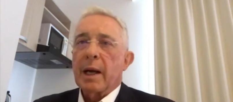 Álvaro Uribe durante el juicio oral.