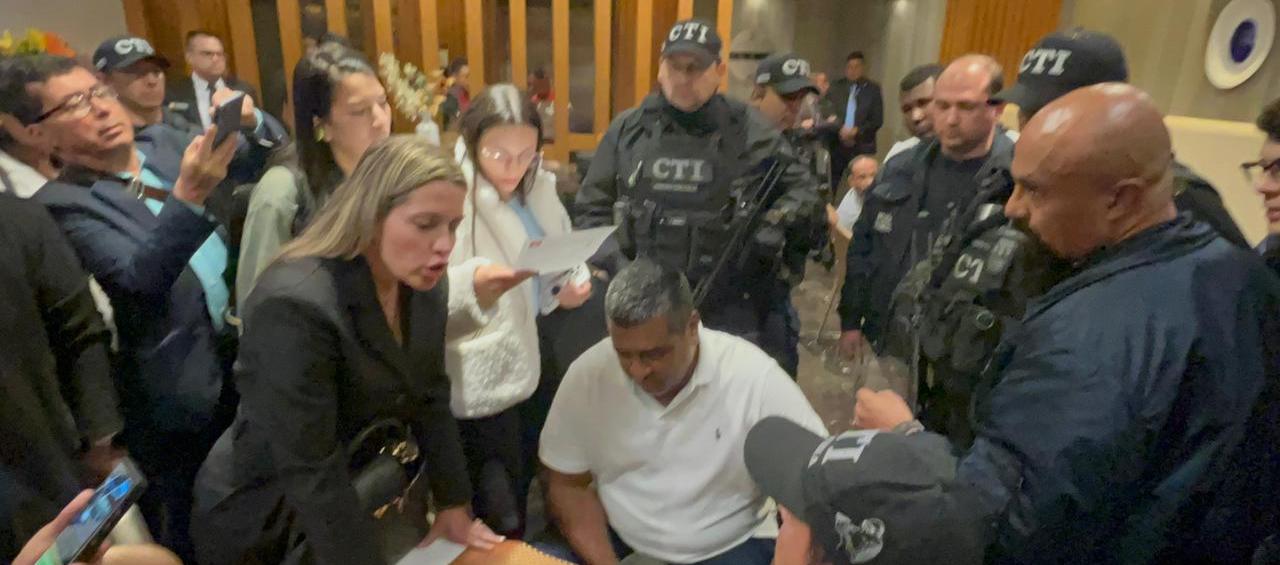 Momento de la detención de Andrés Rojas, alías 'Araña'.