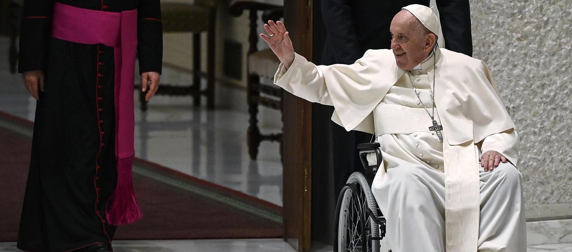 El Papa Francisco tras una audiencia recientemente.