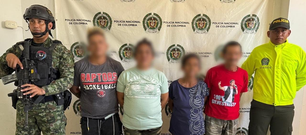 Presuntos integrantes del 'Clan del Golfo'. 