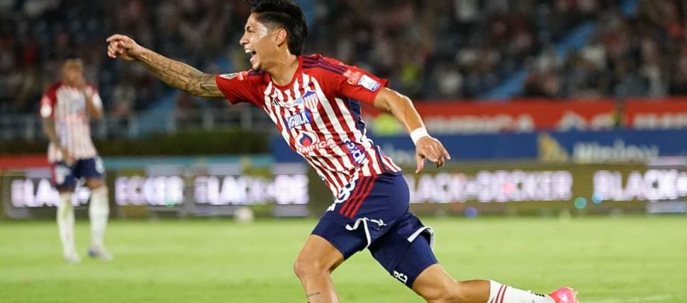 Bryan Castrillón, autor del primer gol de Junior contra Once Caldas.