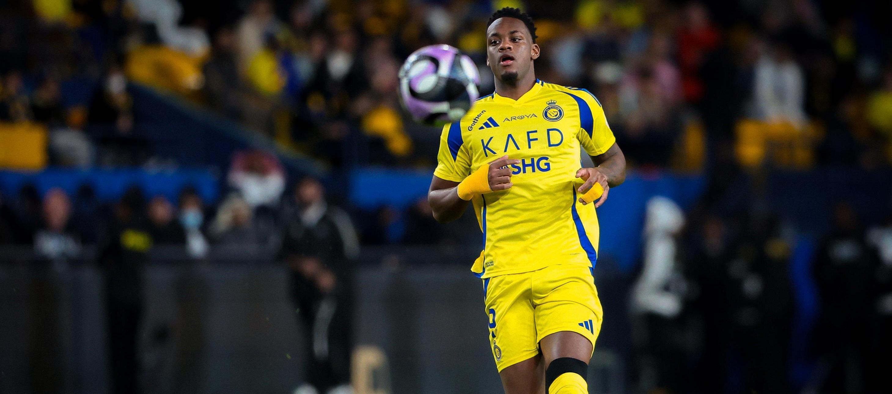 Jhon Jáder Durán durante el partido del Al Nassr contra Al Ettifaq.