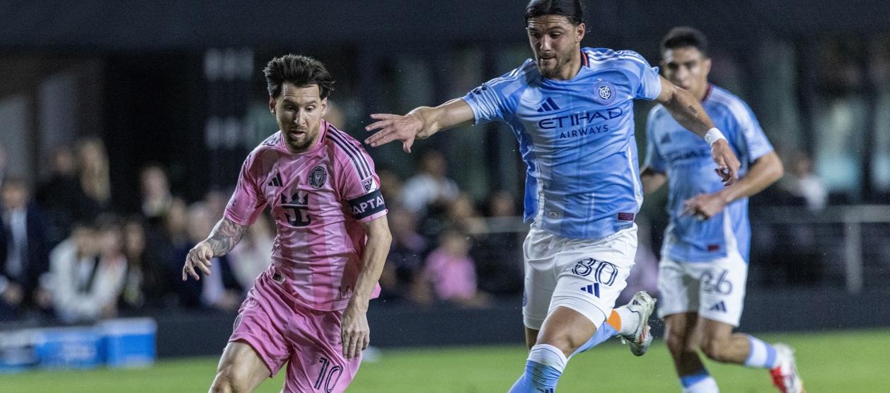 Lionel Messi durante un partido contra el New York City. 