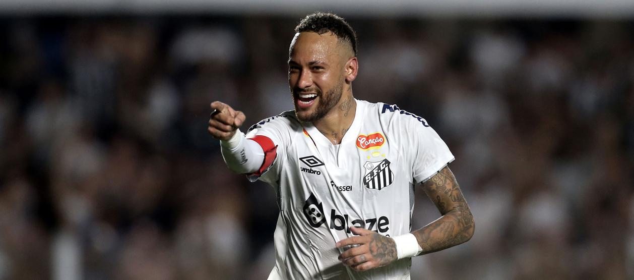 Neymar marcó su segundo gol desde que regresó al Santos.