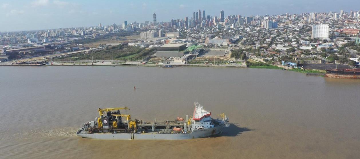 Aspecto del río Magdalena, en Barranquilla. 