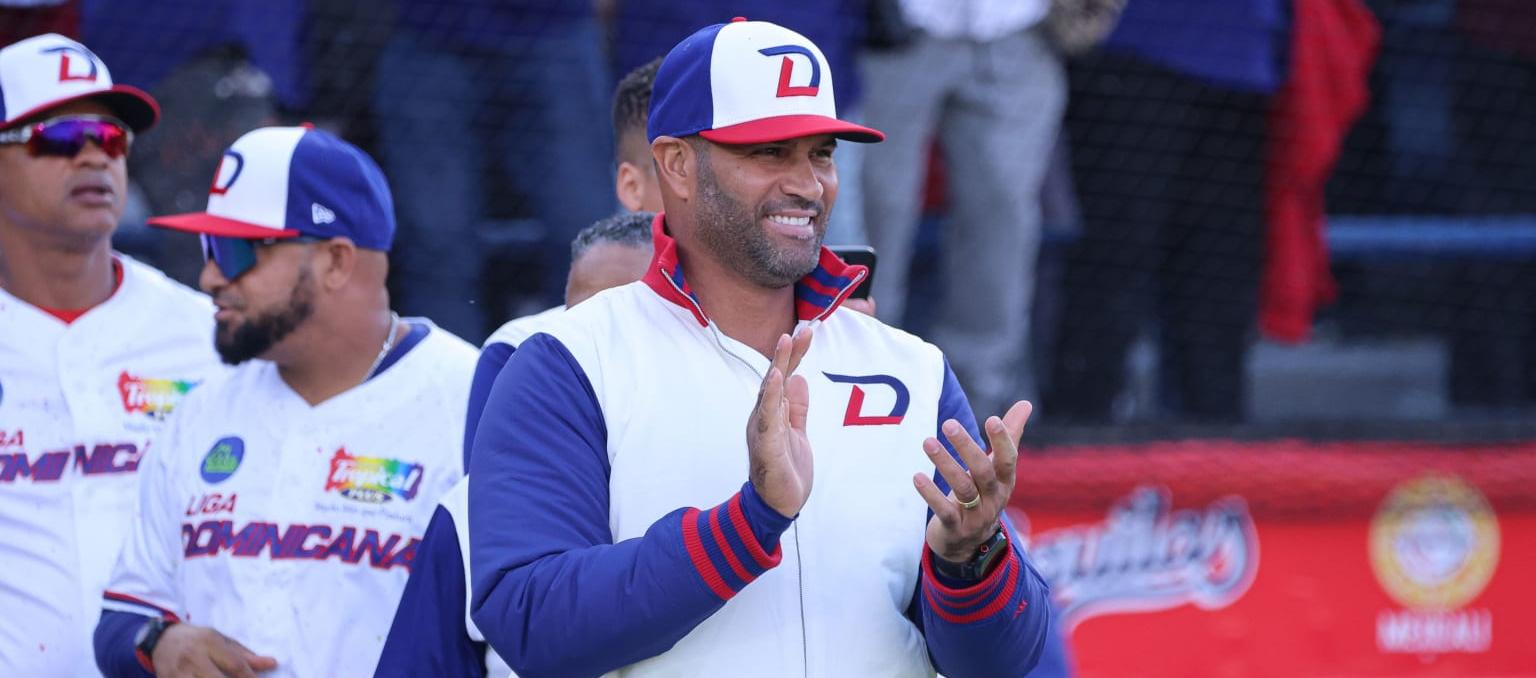 Albert Pujols dirigió en la Serie del Caribe a Leones del Escogido.