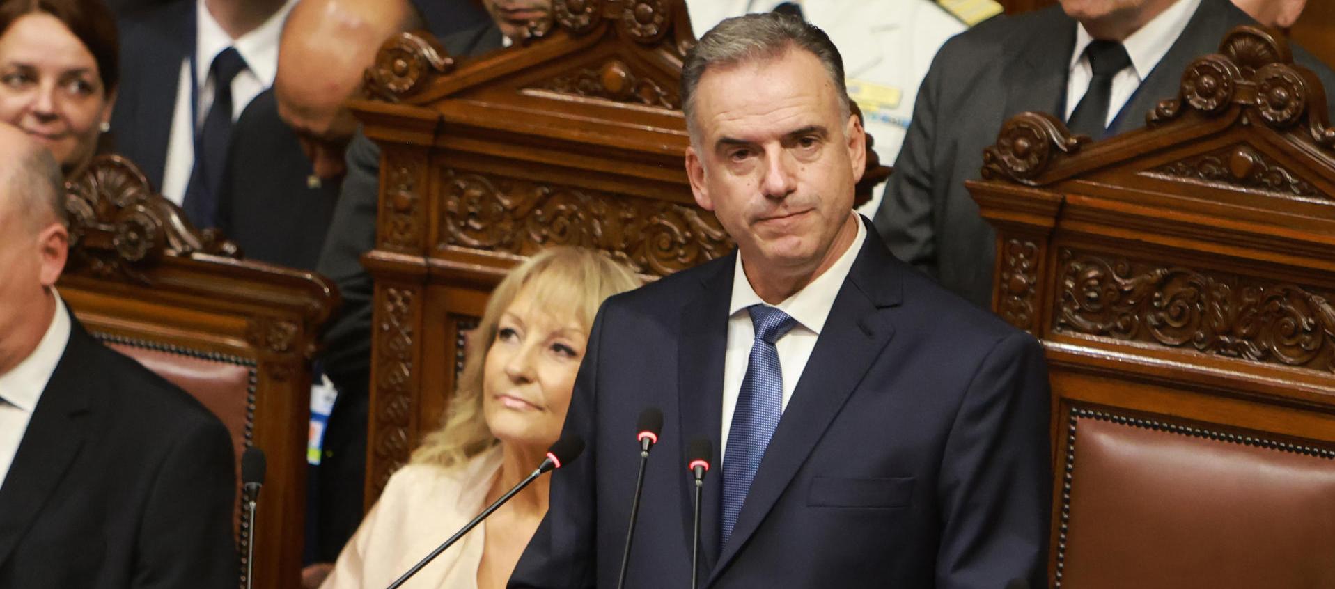 Yamandú Orsi en investidura como Presidente de Uruguay este sábado.