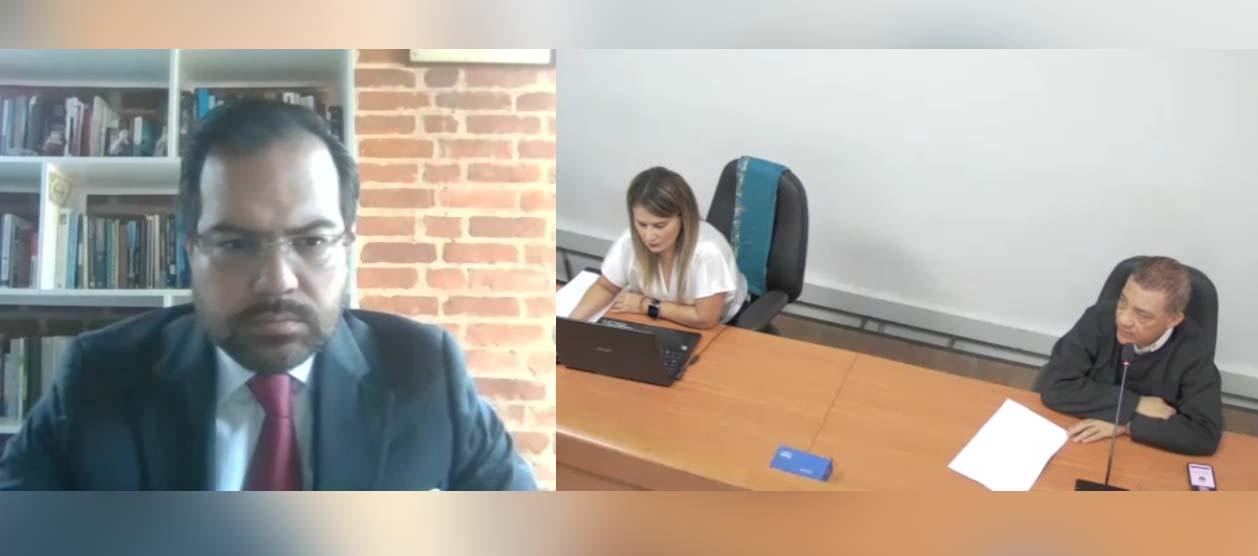 El abogado Alejandro Carranza y el Juez Hugo Carbonó