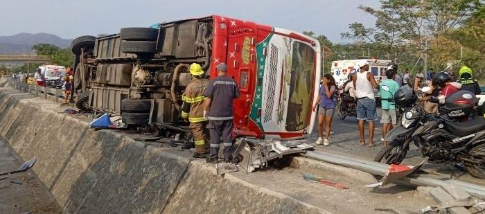 Accidente cerca a la lucha