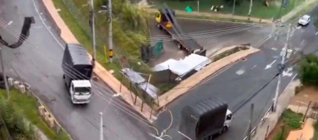 Momento del accidente. 