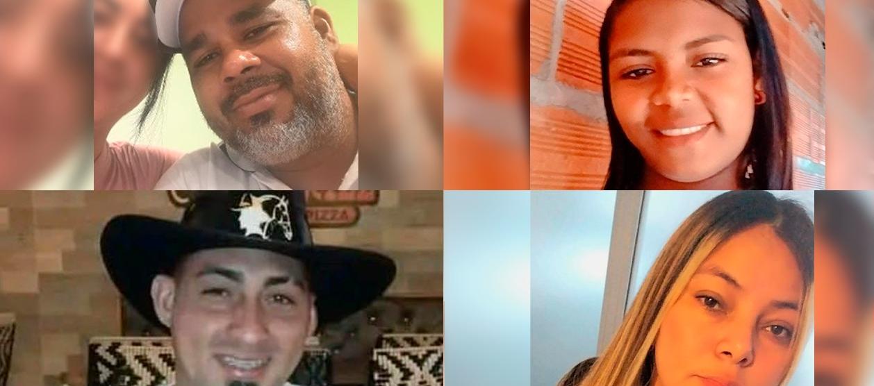 Cuatro de las víctimas asesinadas en el mes de marzo. 