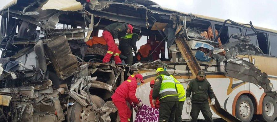 Así terminó uno de los autobuses.