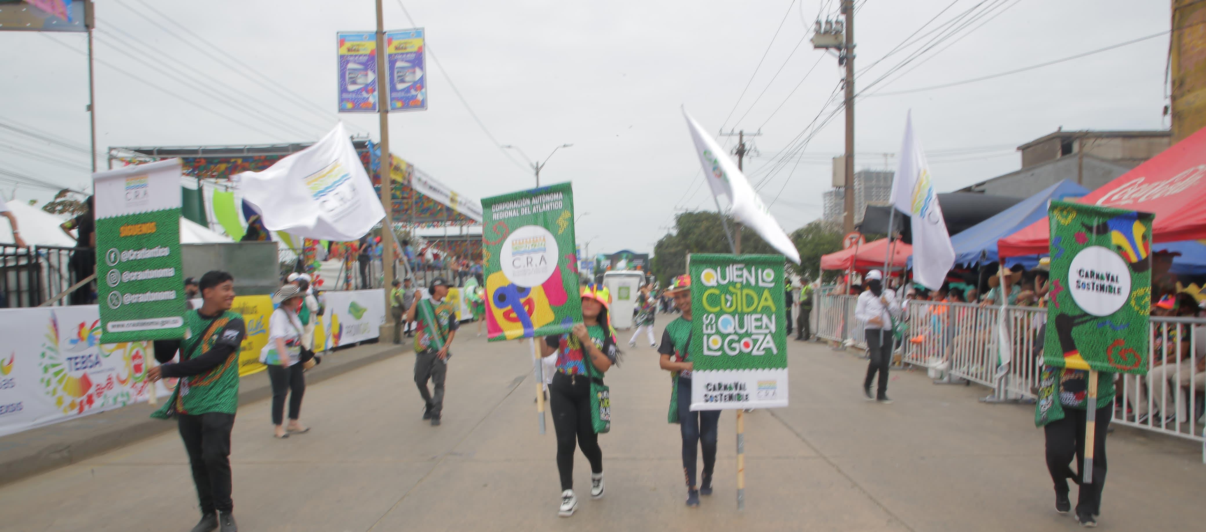 La banda Eco Verde durante la Batalla de Flores.