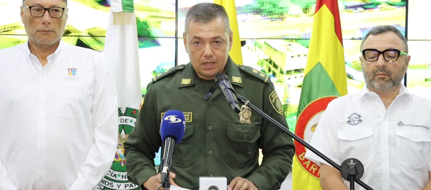 General Edwin Urrego, comandante de la Policía Metropolitana de Barranquilla. 