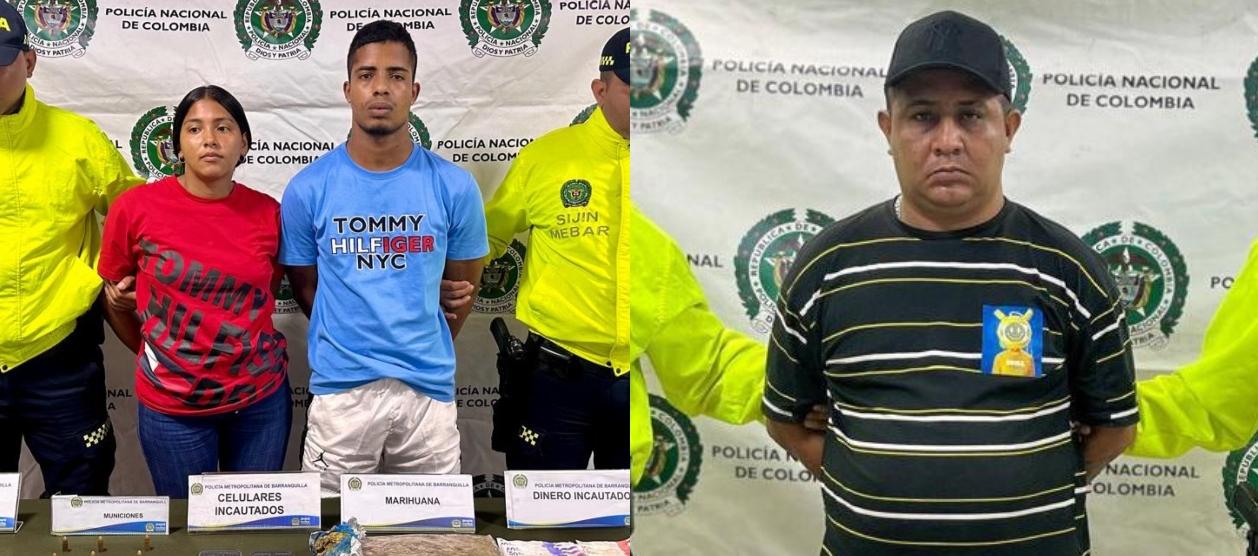 Yarileth Jose Herrera Lugo, Decanis Antonio Garcia De La Rosa, alias 'Chopita' o 'El diablo', y Ángel Martín Durán Mercado.