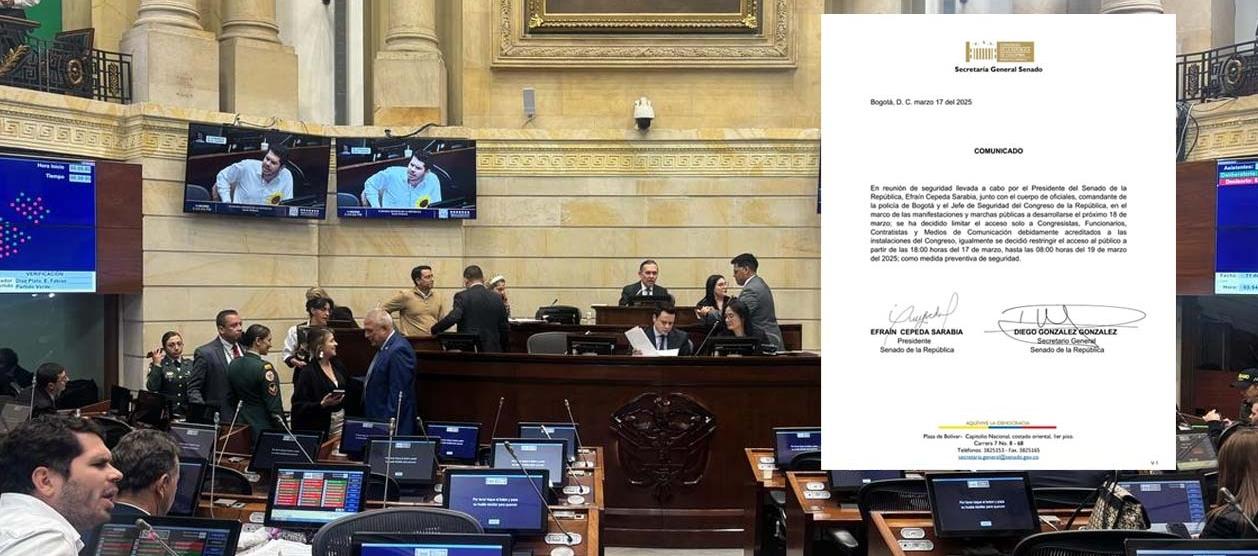 El público no podrá ingresar al Congreso este martes. 