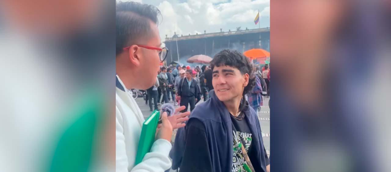 Creador de Contenido, Daniel Maldonado y Joven entrevistado.