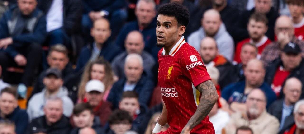 Luis Díaz en un partido con Liverpool esta temporada.