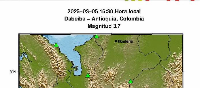 El evento sísmico registrado.