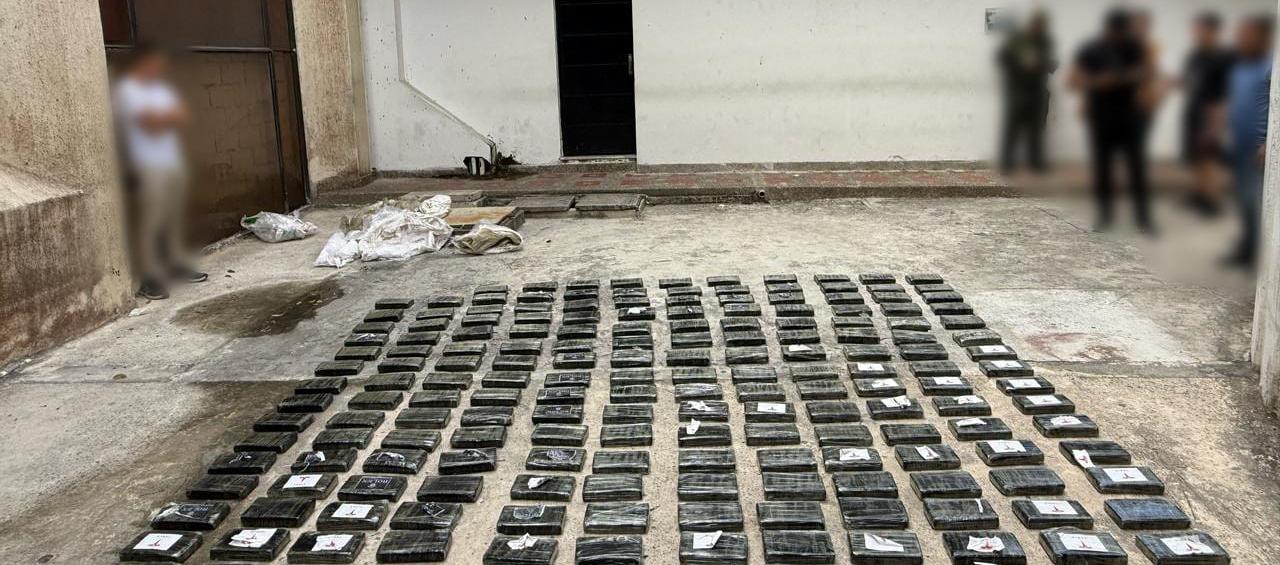 Droga hallada en el corregimiento de Salgar, en Puerto Colombia. 