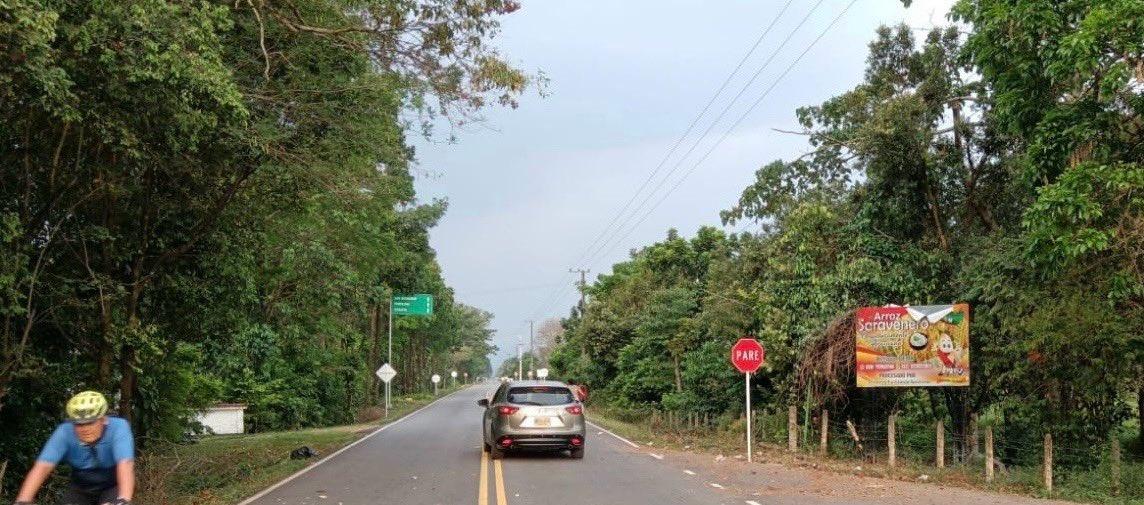 Entrada al municipio Saravena, Arauca, donde instalaron la bandera del ELN.