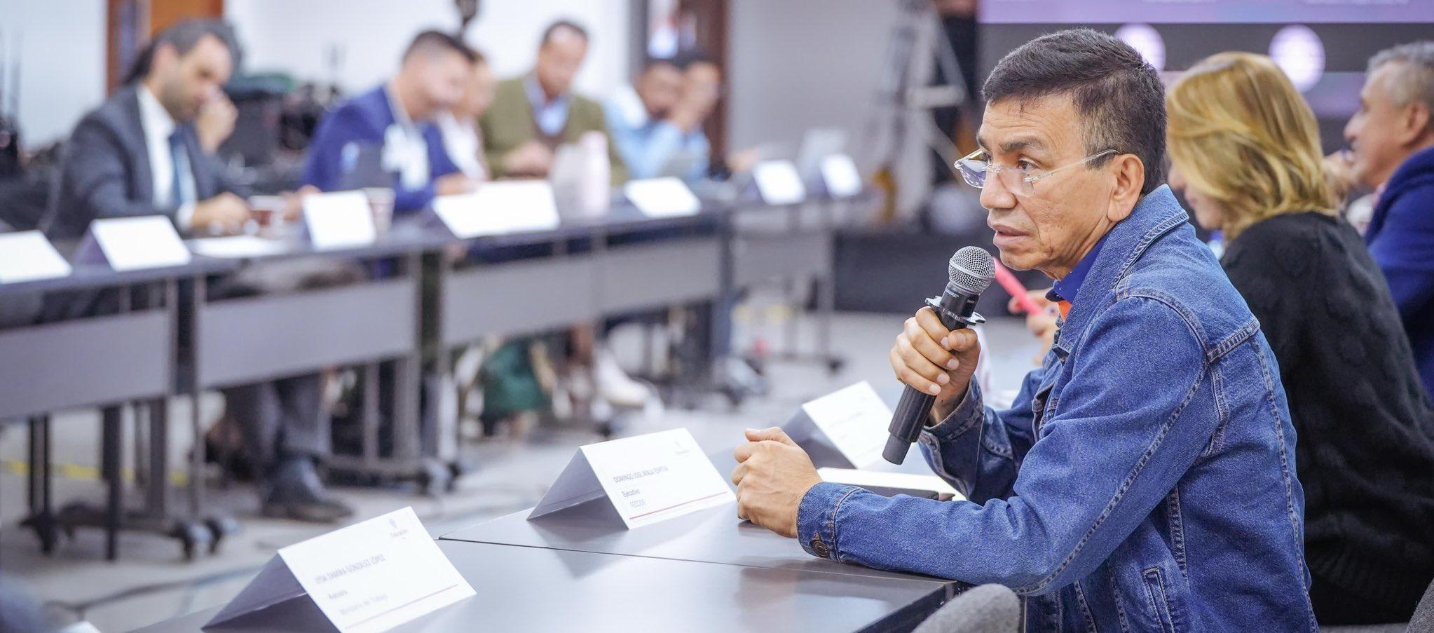 El presidente de Fecode, Domingo Ayala Espitia.