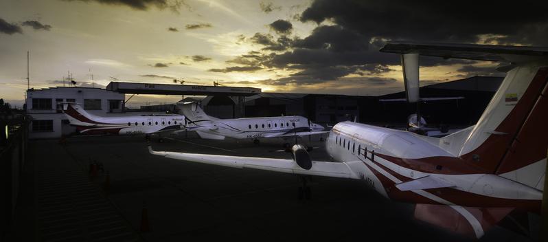 Imagen de aeronaves de la empresa.