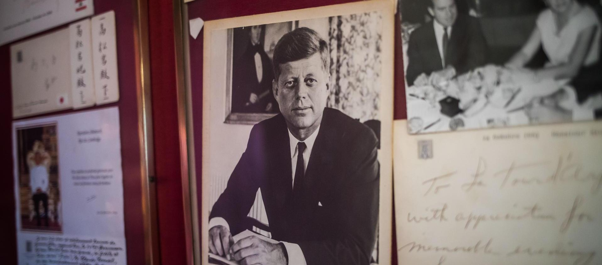 Una foto del fallecido presidente de EE. UU. John F. Kennedy.