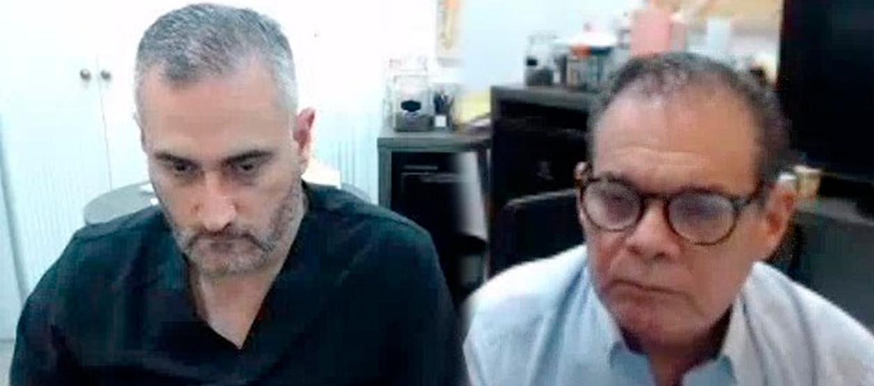 Los médicos James Nayid Hage Tafache y  Cristobal Abello Munarriz. 