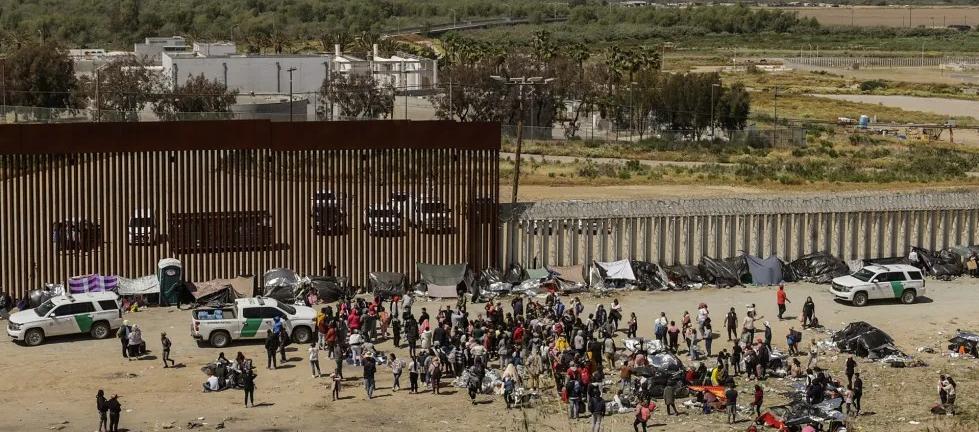 Muro fronterizo, en Tijuana, Baja California, México. 