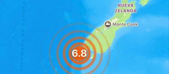 El fuerte sismo se presentó en la parte sur de Nueva Zelanda. 