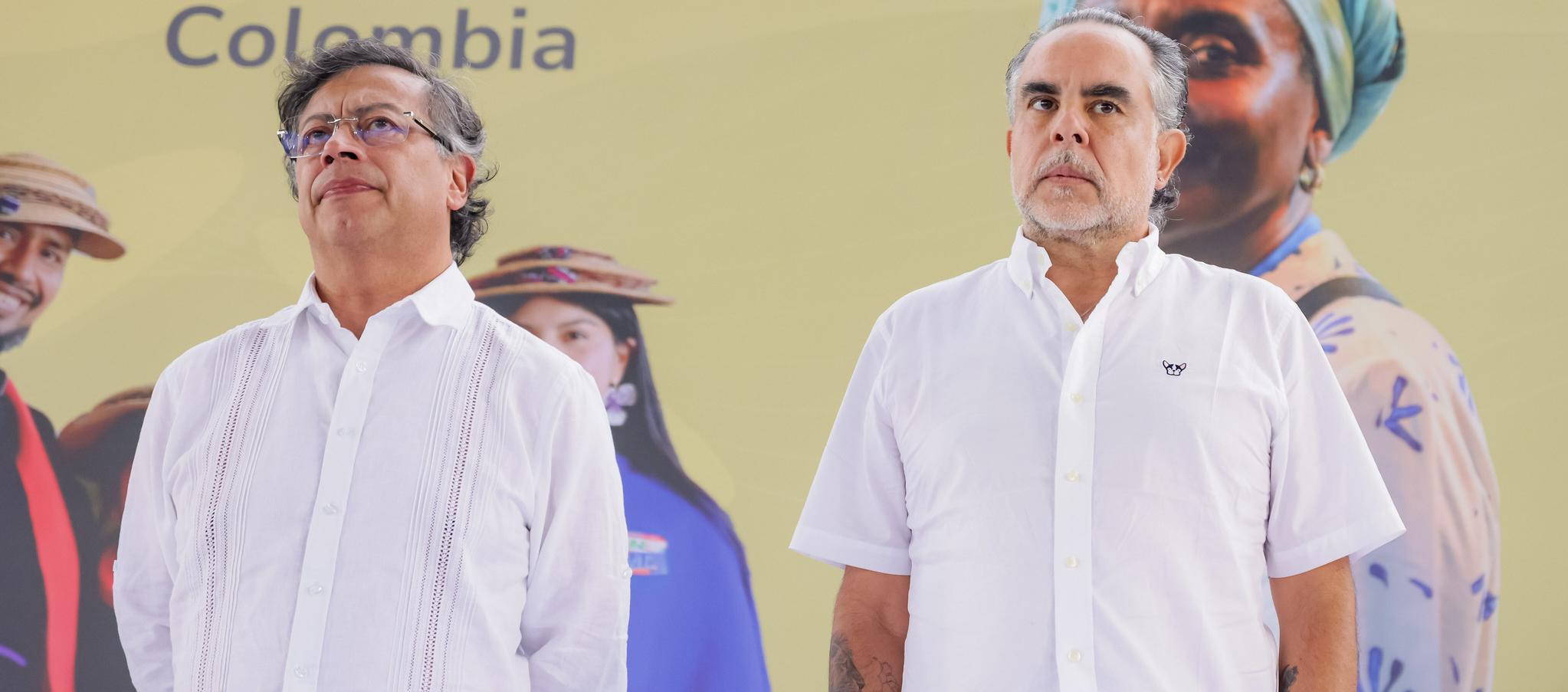 El Presidente Gustavo Petro y el Ministro del Interior, Armando Benedetti.