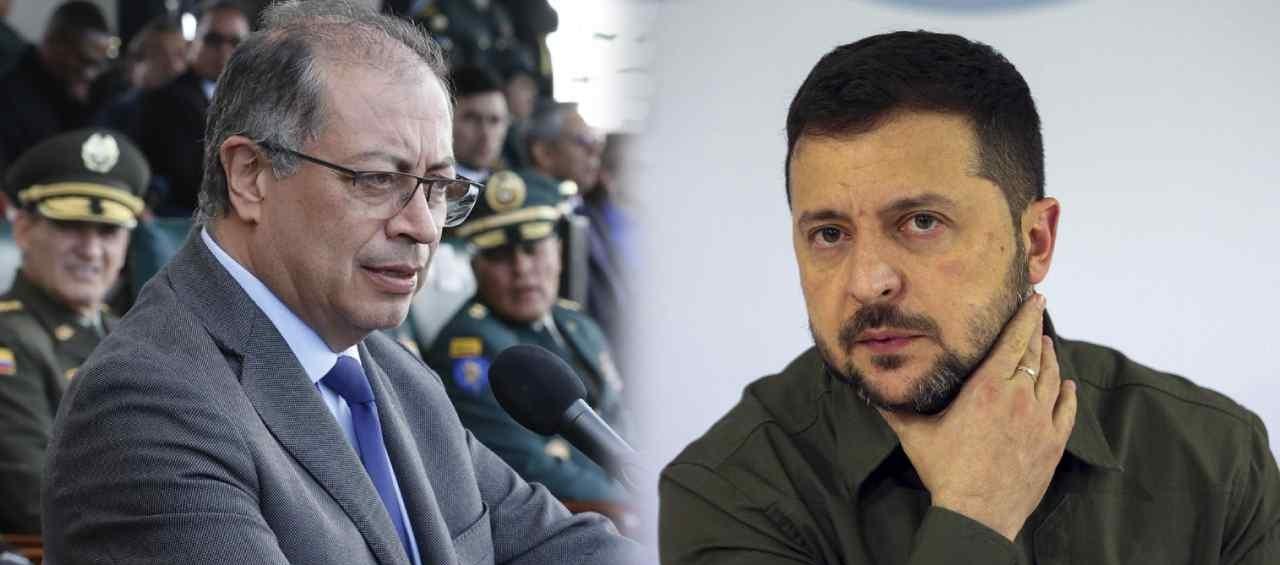 Gustavo Petro, Presidente de Colombia; y Volodímir Zelenski, de Ucrania. 