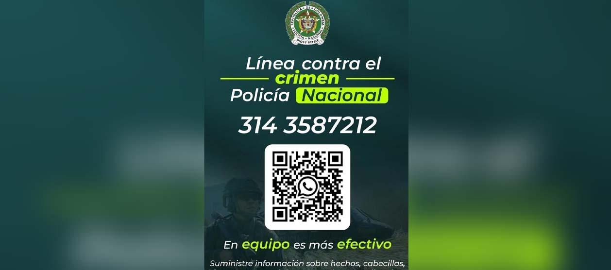 Línea contra el crimen.