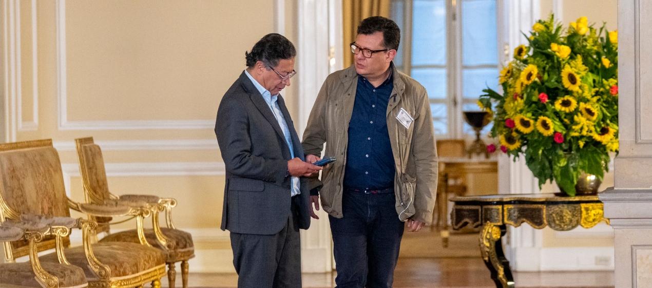 El Presidente Gustavo Petro antes de la alocución donde anunció que convocará una Consulta Popular. 