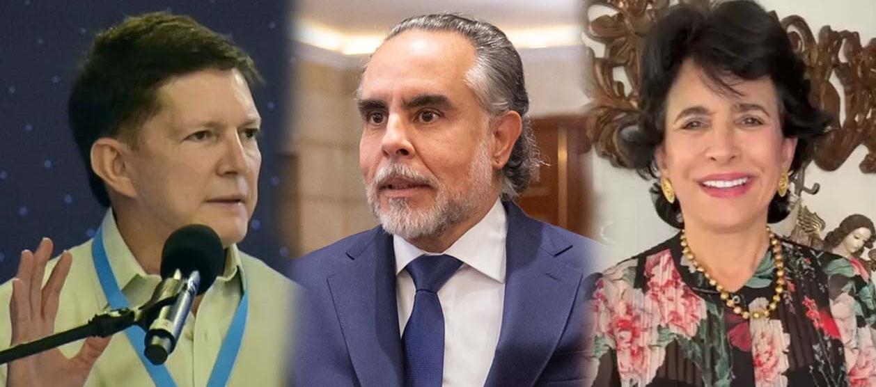 Wilson Ruiz, Armando Benedetti y Adelina Covo.