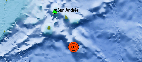 Imagen del reporte del sismo.
