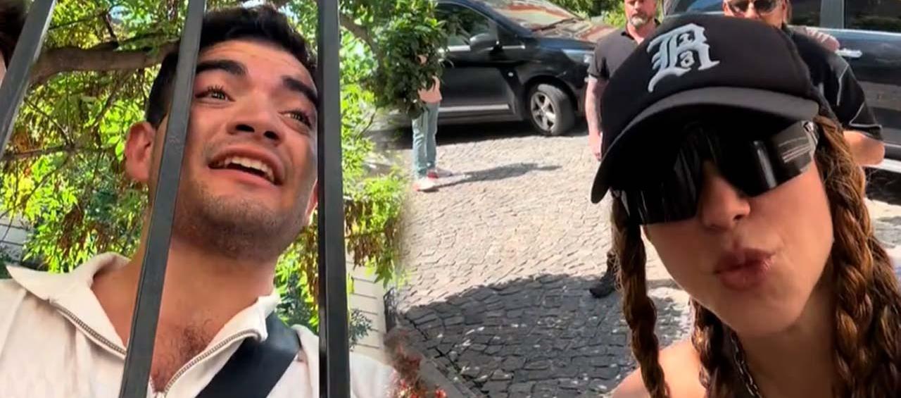 Shakira junto a su fanático a las afueras del hotel Four Seasons, en Buenos Aires, Argentina.