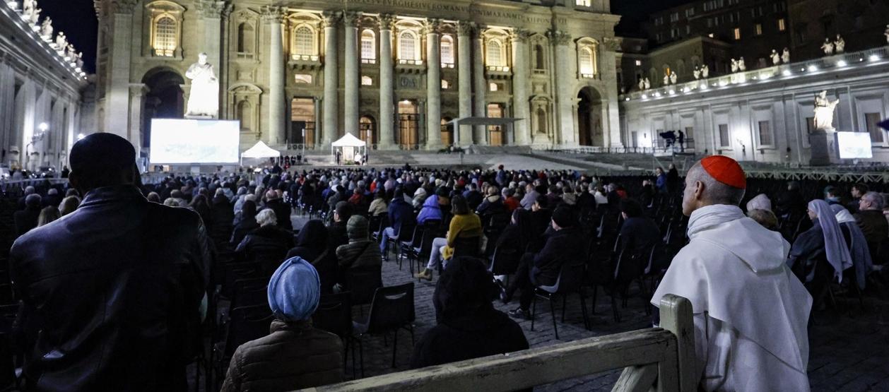 Plaza de San Pedro en el Vaticano.