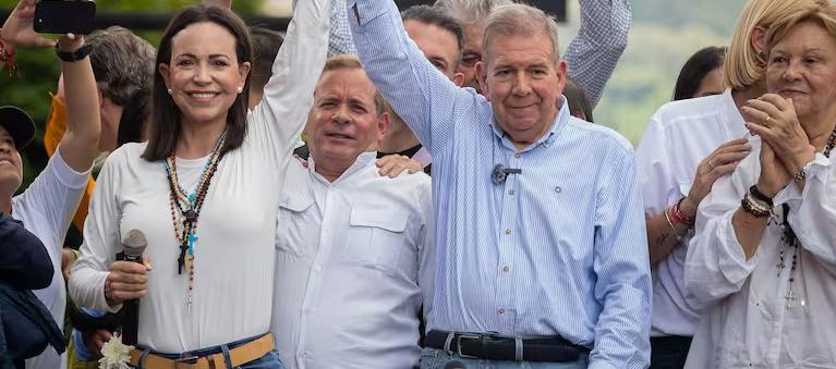 María Corina Machado y Edmundo González, líderes opositores venezolanos.