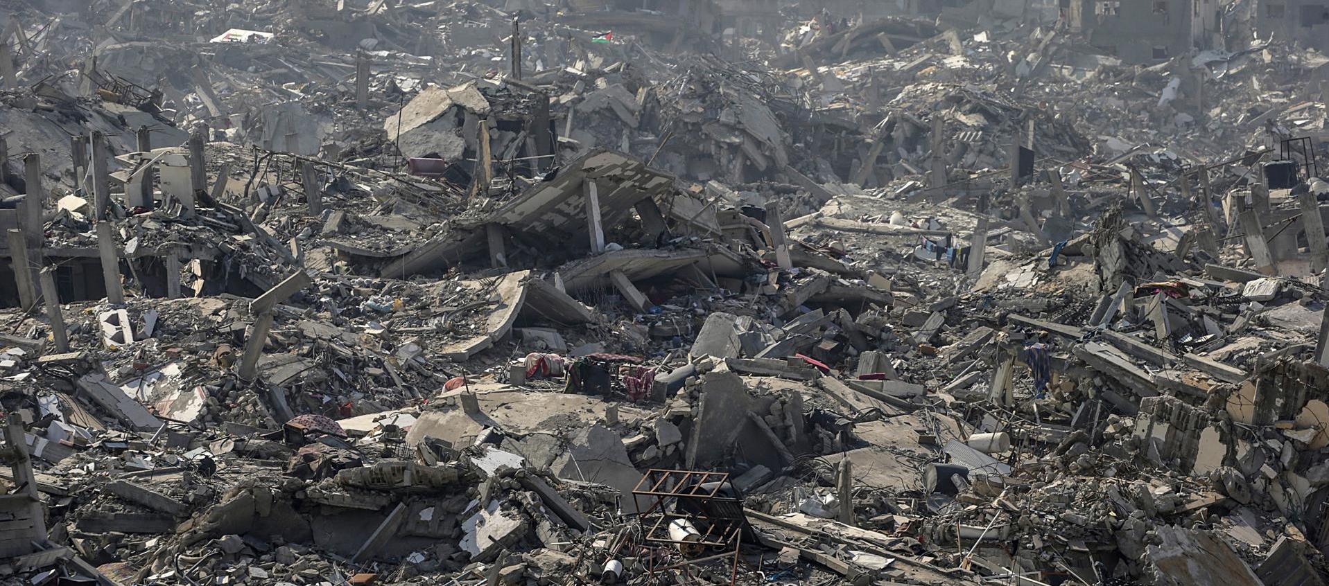 Destrucción en el norte de Gaza.