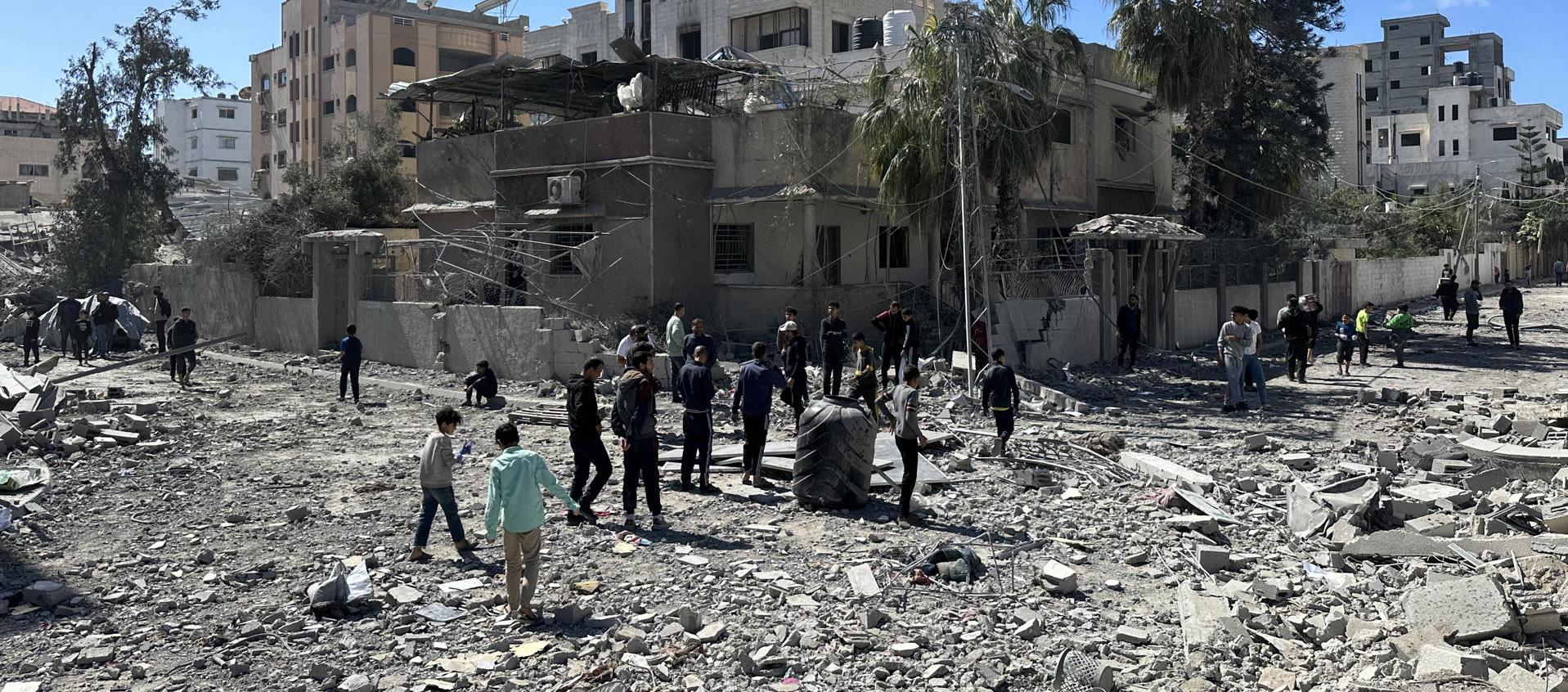 Casa destruida en el norte de Gaza.