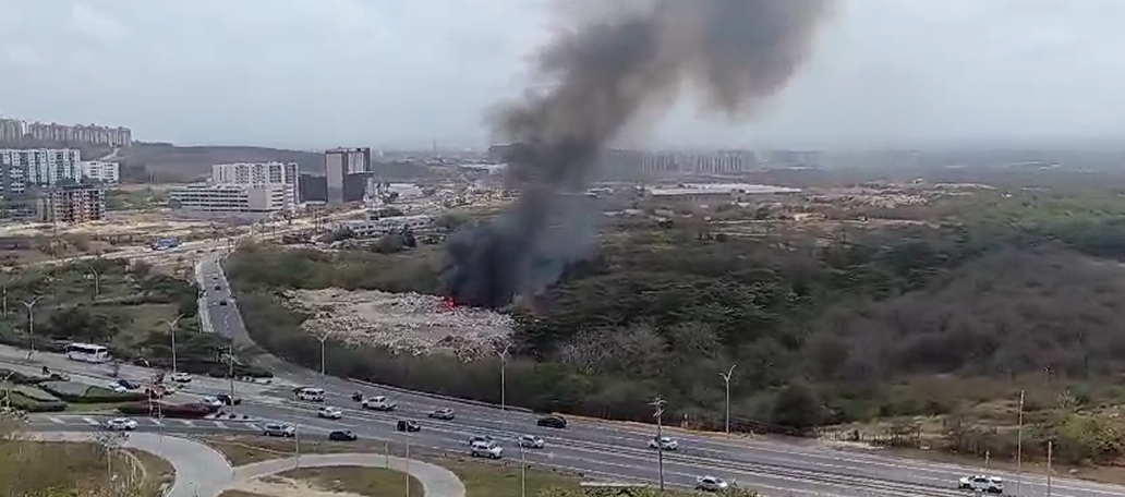 Quemas en el botadero ilegal denunciado. 