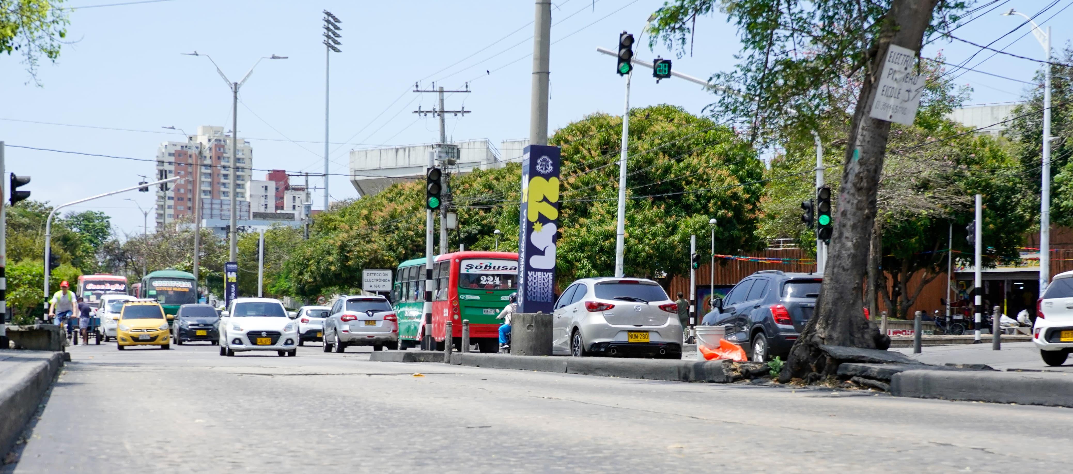 Aspecto de la calle 72, en el norte de Barranquilla. 