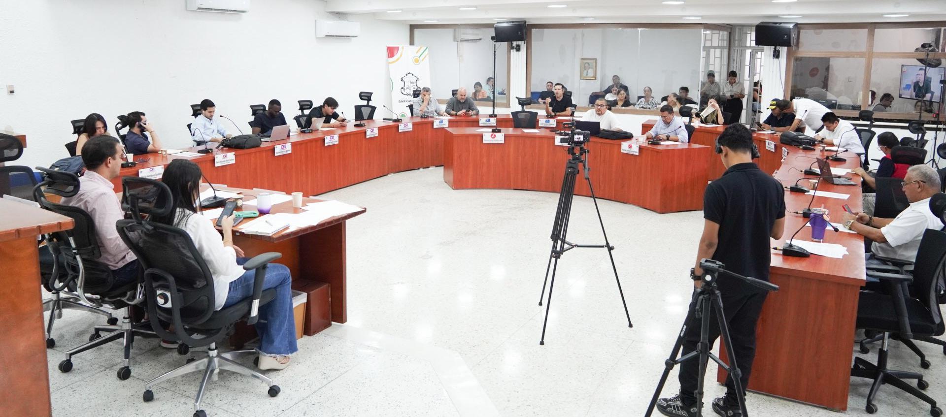 Aspecto de la sesión ordinaria en el Concejo de Barranquilla. 